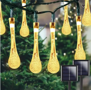 Solar Light daytime charge garden Outdoor String lights Water Drop