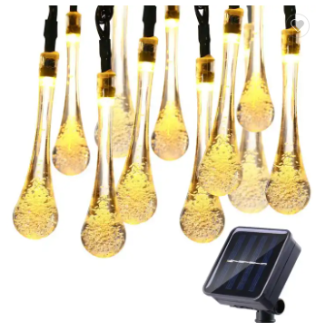 Solar Light daytime charge garden Outdoor String lights Water Drop