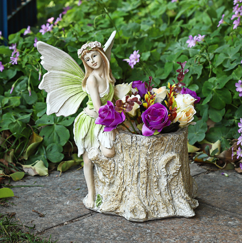 Garden Angel Statue Planter Cartoon