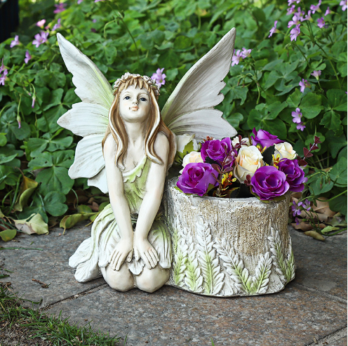 Garden Angel Statue Planter Cartoon