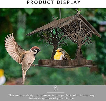 Bird Feeder Essentials Handmade Wooden Outdoor Ranch Patio Yard Tree Hanging