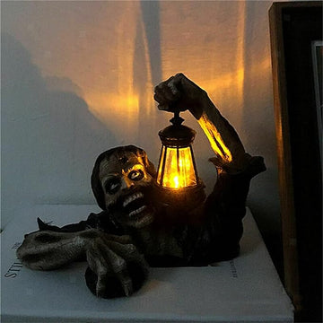 Zombie Garden Statue Outdoor Figurine Light Halloween Decor