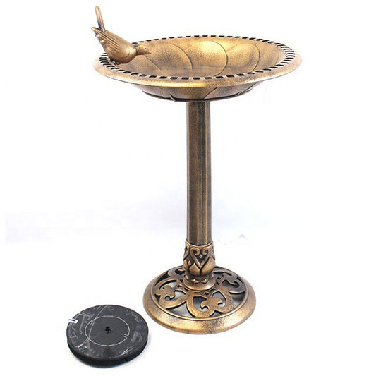 Bird Bath -  Lightweight Plastic Large Bowl with Solar fountain