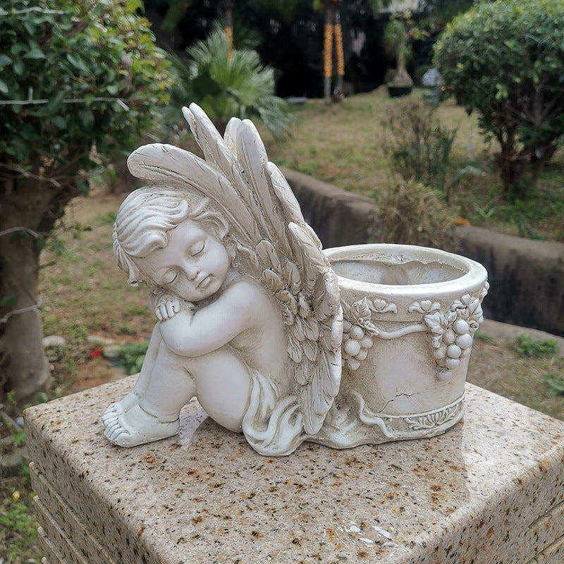 Garden Angel Statue Planter Cartoon