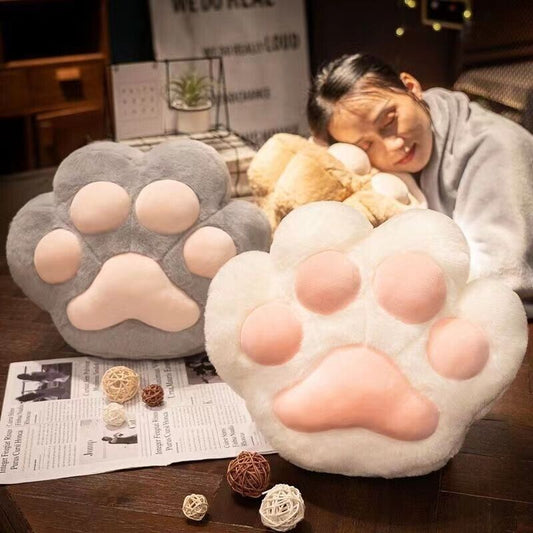 Cat paw pillow and blanket set 2function cushion dia50cm blanket size170*100cm