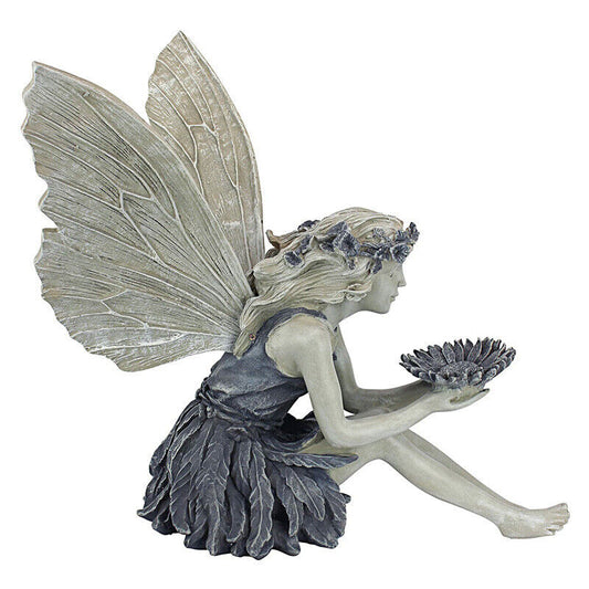 Garden Sitting Fairy Statue Ornament Resin Craft Landscaping Yard Figurine Decor