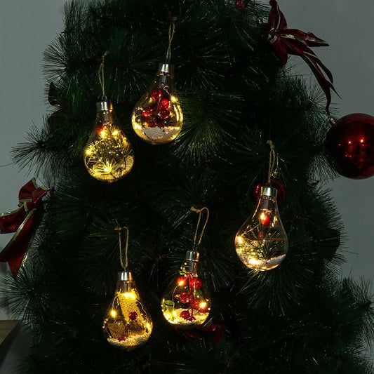 Decor Christmas Supplies Baubles Bulb - 5PCS With Batteries