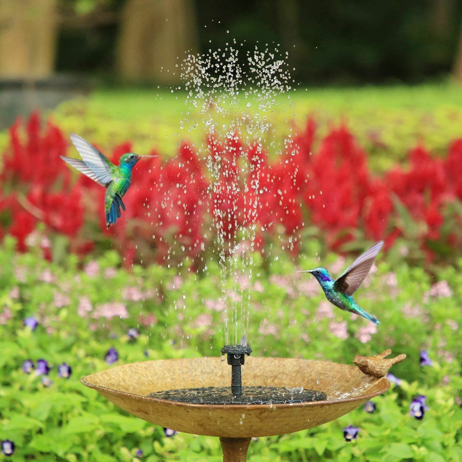 Solar Powered Floating Bird Bath Water Fountain Pump Garden Pond